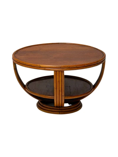 Mid-Century Modern Two-Tier Side Table In the style of Paul Frankl, 1950s